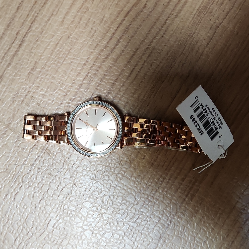 Michael Kors Darci Three-Hand Watch with Glitz Accents, 33mm